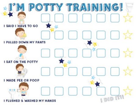 Potty Training Chart for Boys